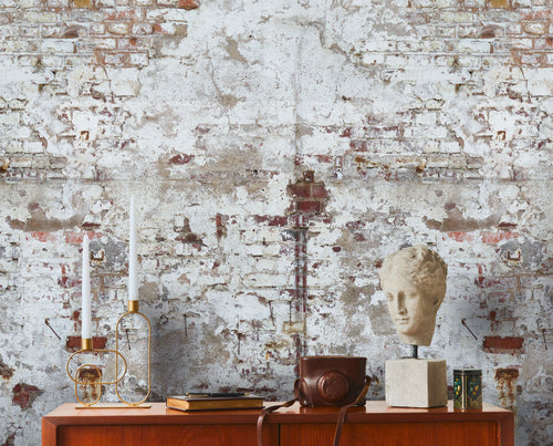 Livingwalls fotobehang steen wit, crème, grijs en bruin - 159 x 280 cm - AS-392381 - vtwonen shop