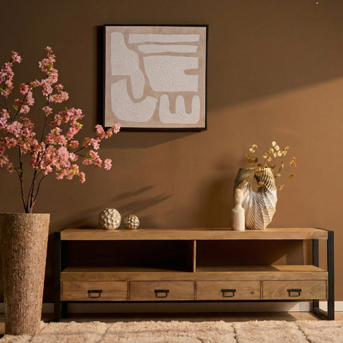 Starfurn Tv-meubel Britt - Naturel Hout - 220x45x60cm