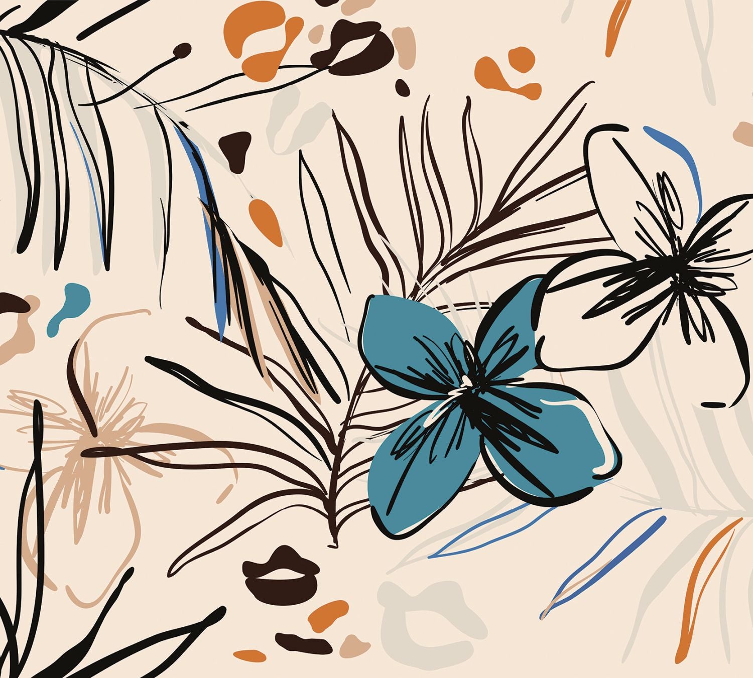 vtwonen Sanders & Sanders fotobehang bloemmotief beige - 3 x 2 7 m - 601180