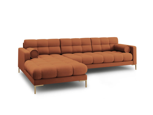 Cosmopolitan Design linker hoekbank Bali 5-zits, structurele stof, baksteen - 185x293x75cm