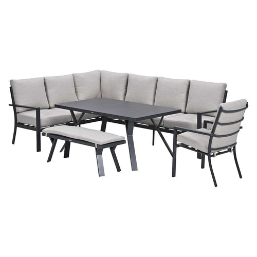 Garden Impressions Lounge dining set Senja 5-delig links - sandstone