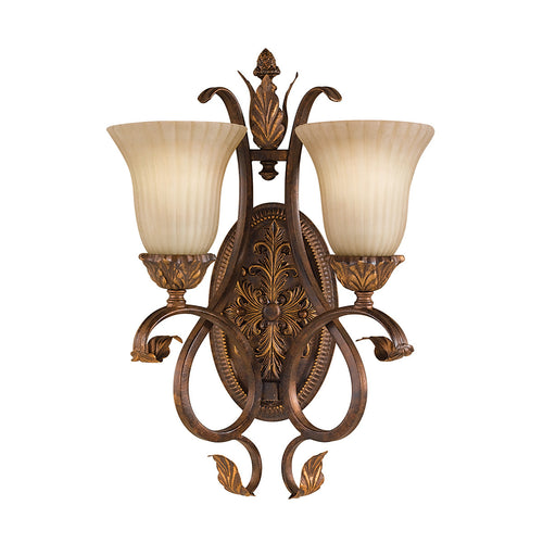 Elstead Sonoma Valley - Wandlamp voor binnen, 2 lichtbronnen, schildpad, E27