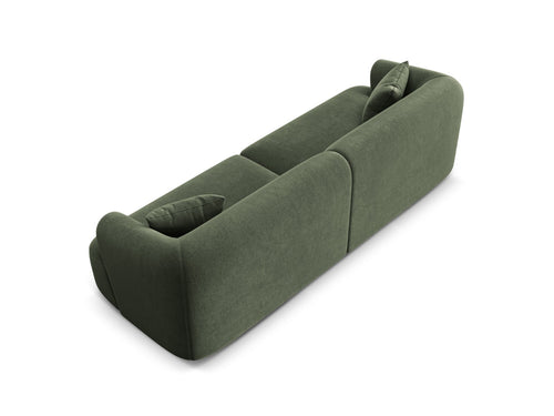Cosmopolitan Design Modulaire bank Campi 4-zits, flueel groente - 90x255x70cm