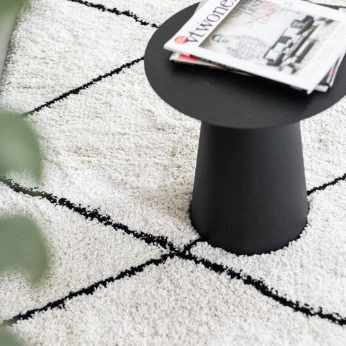 Interieur05 berber vloerkleed hoogpolig wit/zwart - scandinavisch - nea - 240 x 330 cm - vtwonen shop