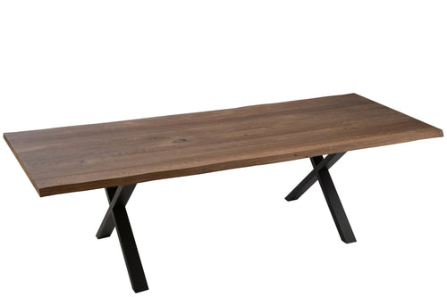 J-Line tafel Poten Kruis - staal - zwart
