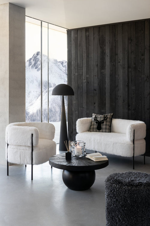 J-Line zetel 2-Zits Bont - hout - wit