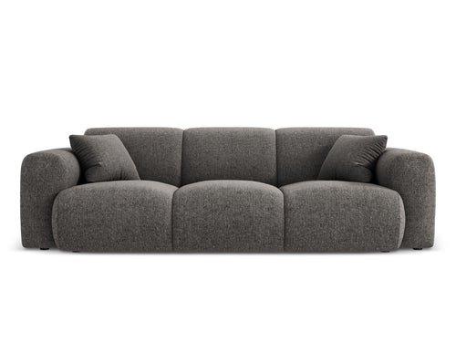Cosmopolitan Design Bank Nolio 3-zits, chenille, grijs - 95x235x72cm