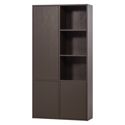 WOOOD opbergkast links Meggy - Grenen hout - Middenbruin - 215x108x40