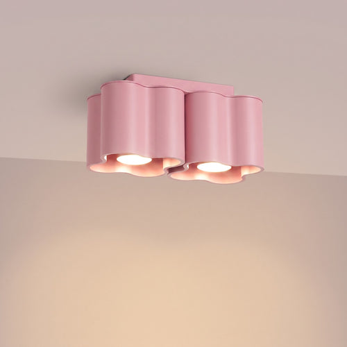 Sollux Lighting Plafondlamp OVIO 2 roze GU10 - 24,5x12x12cm