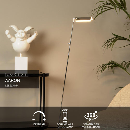 Lucide leeslamp AARON - Geïntegreerde LED - Mat Goud / Messing - vtwonen shop