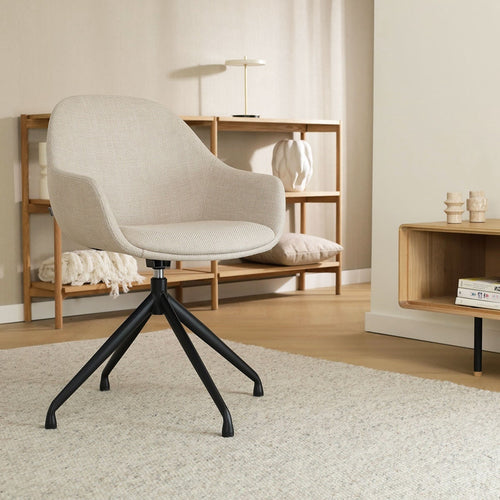 Nolon Nola-Mae Draaibare Eetkamerstoelen Beige - Zwart - 2x - vtwonen shop