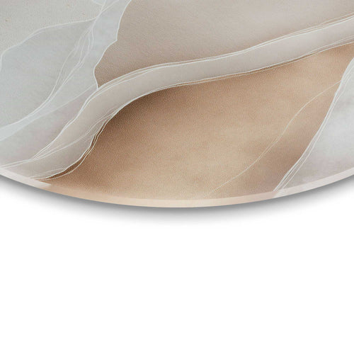 Reinders Zon achter de bergen glasschilderij -  beige - kantoor - Ø 70cm