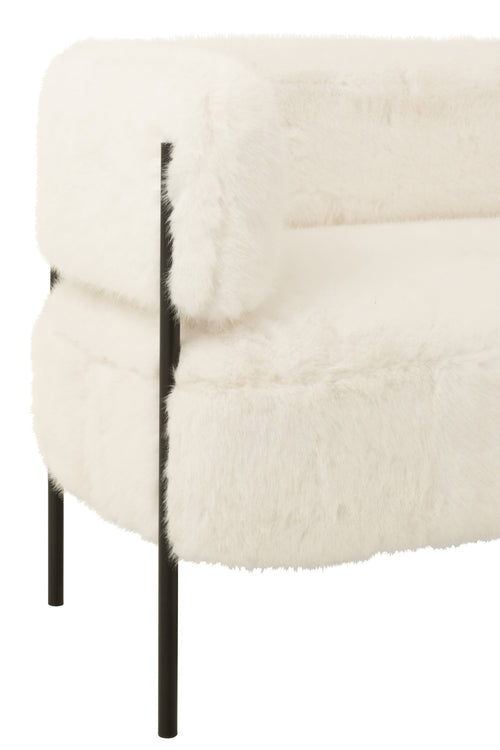 J-Line zetel 2-Zits Bont - hout - wit