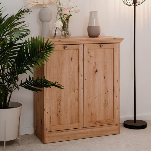Calicosy - TIMBER Buffetkast met 2 deuren - Eikenhout - 35x80x90 cm