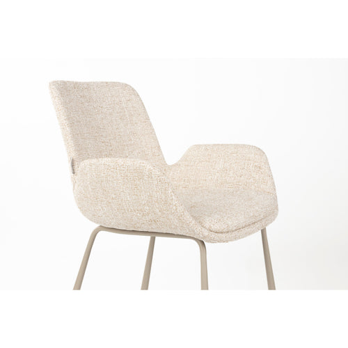 Zuiver Brit Eetkamerstoelen Armleuning Beige - Set van 2