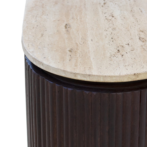 Giga Meubel Dressoir Amber - Travertin - Donkerbruin - 120cm - vtwonen shop