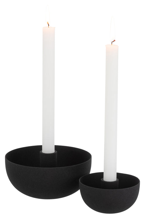 J-Line kaarshouder Kom - ijzer - zwart - large - 2 stuks - vtwonen shop