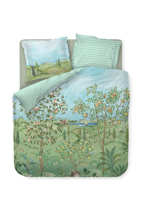 Pip Studio dekbedovertrek La Campagna - 260x200/220 cm - groen - vtwonen shop