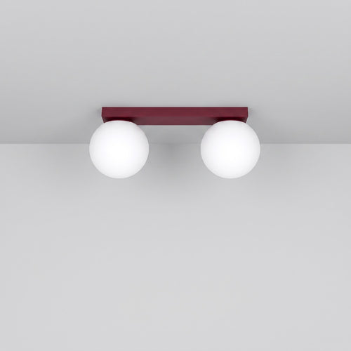 Sollux Lighting Plafondlamp YOLI 2 bordeaux - 34,5x12x14,5cm