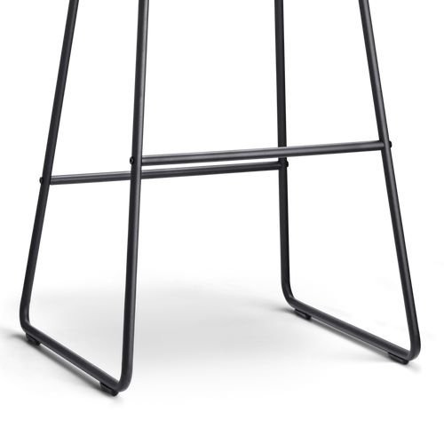 Nolon Nino-Liv barkruk wit met mosgroen zitkussen - zwart onderstel - 75 cm