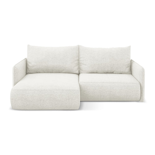 LaMiaSofa hoekbank links Palermo - chenille stof - wit - 207x148x86