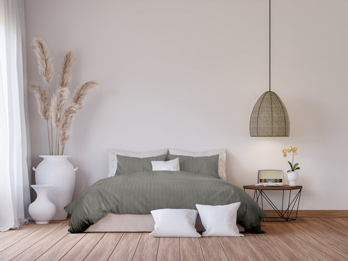 Ten Cate dekbedovertrek - 100% katoensatijn - 140x200/220 - taupe