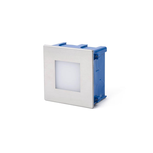 Faro Frol - LED Outdoor Inbouw Wandlamp Mat Nikkel IP65