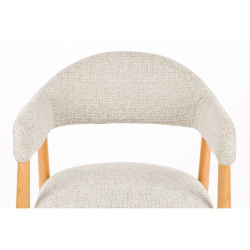 Housecraft Living Indy Eetkamerstoelen met leuning Licht Bruin/ Beige - Set van 2