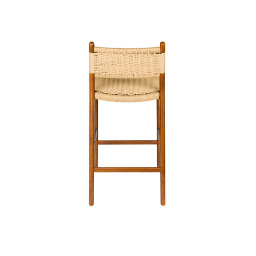 Dutchbone Cecile Barkruk rugleuning 67,5 cm Walnoot kleur - Bruin