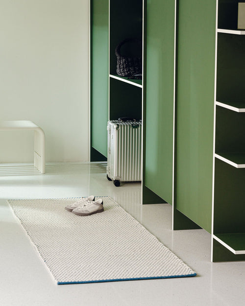 noo.ma handgeweven vloerkleed van Nieuw-Zeelandse wol - laagpolig, gestructureerd, rechthoekig