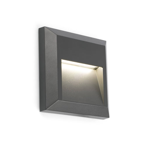 Faro Grant-C - LED Wandlamp Buiten Donkergrijs IP65