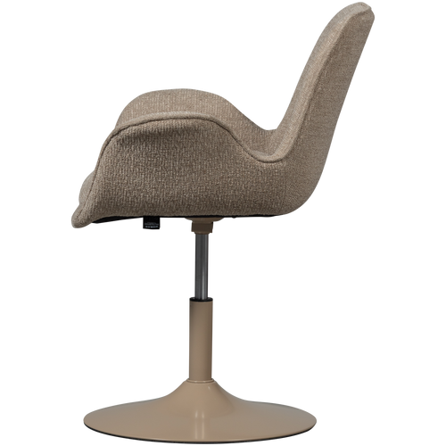 WOOOD verstelbare eetkamerstoel Marten - Polyester - Zand - 90x70x66 - vtwonen shop