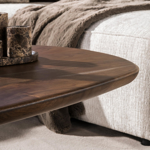 Giga Meubel Salontafel Central - Bruin Hout - 135x70x35cm