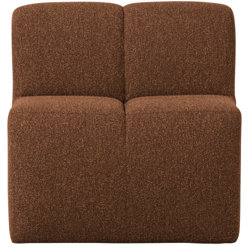 WOOOD eetbankje 84cm met rugleuning Mojo - Bouclé - Roestbruin Melange - vtwonen shop