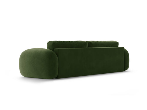 Cosmopolitan Design Slaapbank met opbergdoos Tonale 3-zits, flueel legergroen - 105x262x88cm