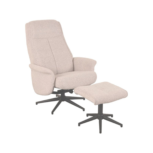 LABEL51 Fauteuil Bergen - Naturel Bouclé - Draaibaar - 77x76x105cm - vtwonen shop