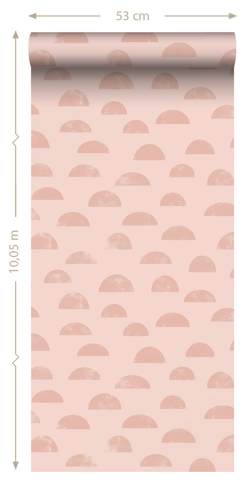 ESTAhome behang grafisch motief roze - 53 cm x 10.05 m - 139736