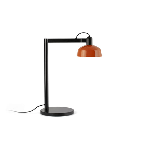 Faro Tatawin Bureaulamp Zwart, Glanzend Roodoranje 1x E27