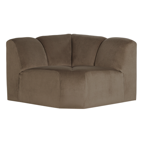 WOOOD hoekelement recht Mojo - Velvet - Taupe - 74x105x105
