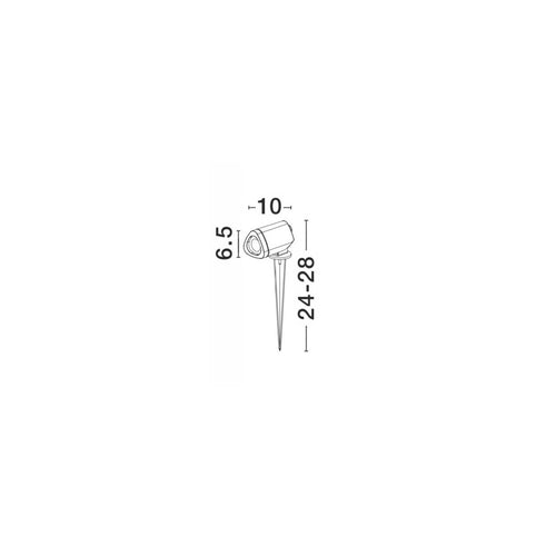Merano Daly Buitenpen Sandy Zwart Aluminium, Glas LED 7W 578Lm 3000K IP65
