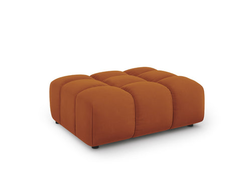Cosmopolitan Design Poef Sky flueel, terracotta - 80x102x43cm