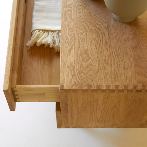 Tikamoon Massief eiken tv-meubel 200 cm - Naturel - vtwonen shop