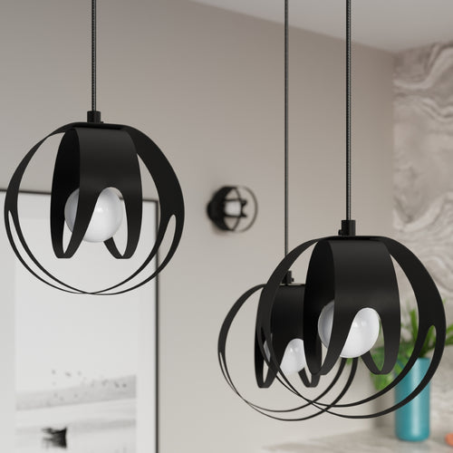 Sollux Lighting Hanglamp TULOS 3P zwart - 30x30x117cm