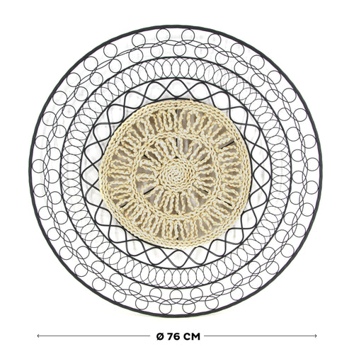 Art for the Home Metal Art - Mandala met Rotan - Diameter 76cm