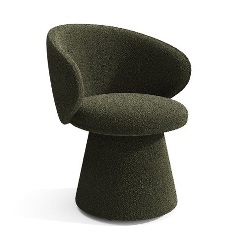 Sia Home - Eetkamerstoelen FLARE - Bouclette stof - Kaki groen - 54cm - vtwonen shop