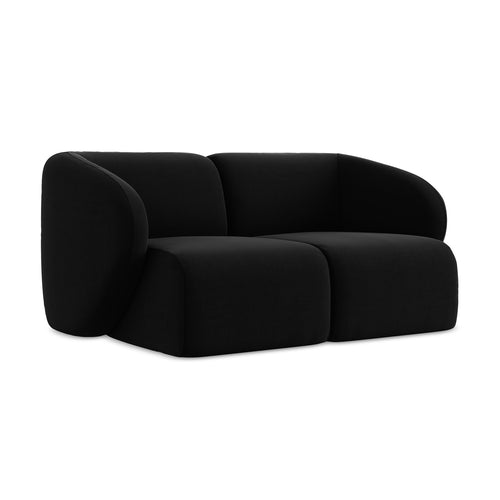 LaMiaSofa Tweezits modulaire bank Cervo - velours - zwart - 174x94x75