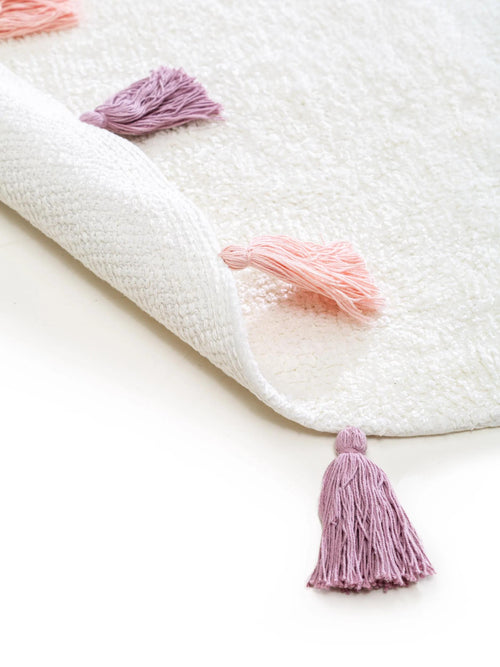 benuta wasbaar kindervloerkleed Malu - roze - ø 120 cm