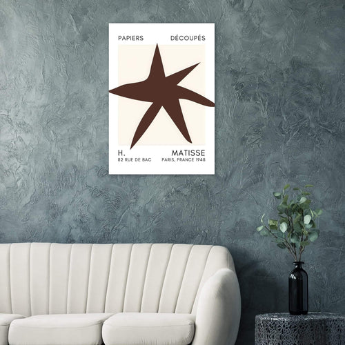 Artfulprints  Matisse – Star of the sea brown   poster 50x70 cm - vtwonen shop