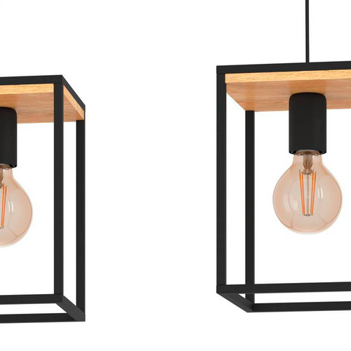 EGLO hanglamp Libertad - e27 - 88 cm - zwart/bruin - vtwonen shop