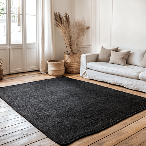 Mrcarpet Jute vloerkleed rechthoek antraciet/zwart 160x230cm - vtwonen shop